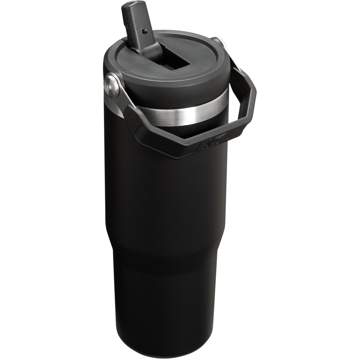 Stanley IceFlow Flip Straw 2.0 Tumbler 30oz in matte black with handle and straw lid