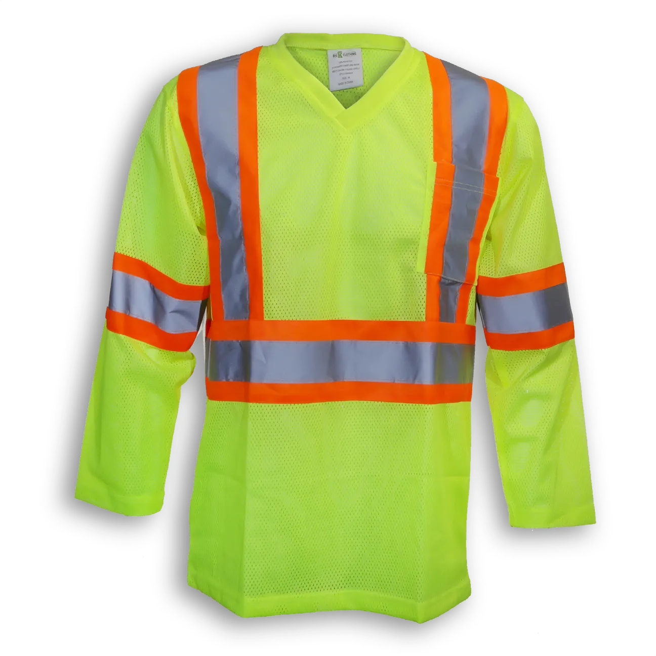 100% Poly Hi-Vis LS Mesh T-Shirt
