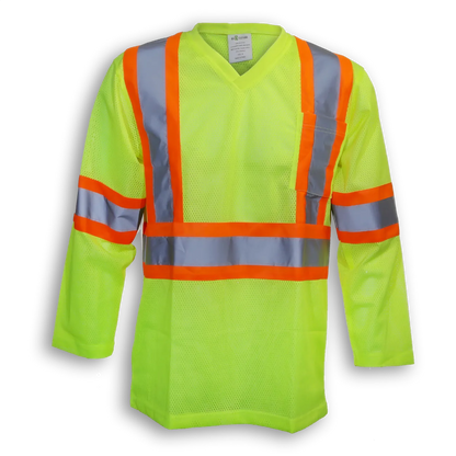 100% Poly Hi-Vis LS Mesh T-Shirt