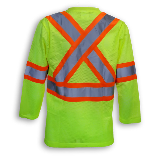 100% Poly Hi-Vis LS Mesh T-Shirt
