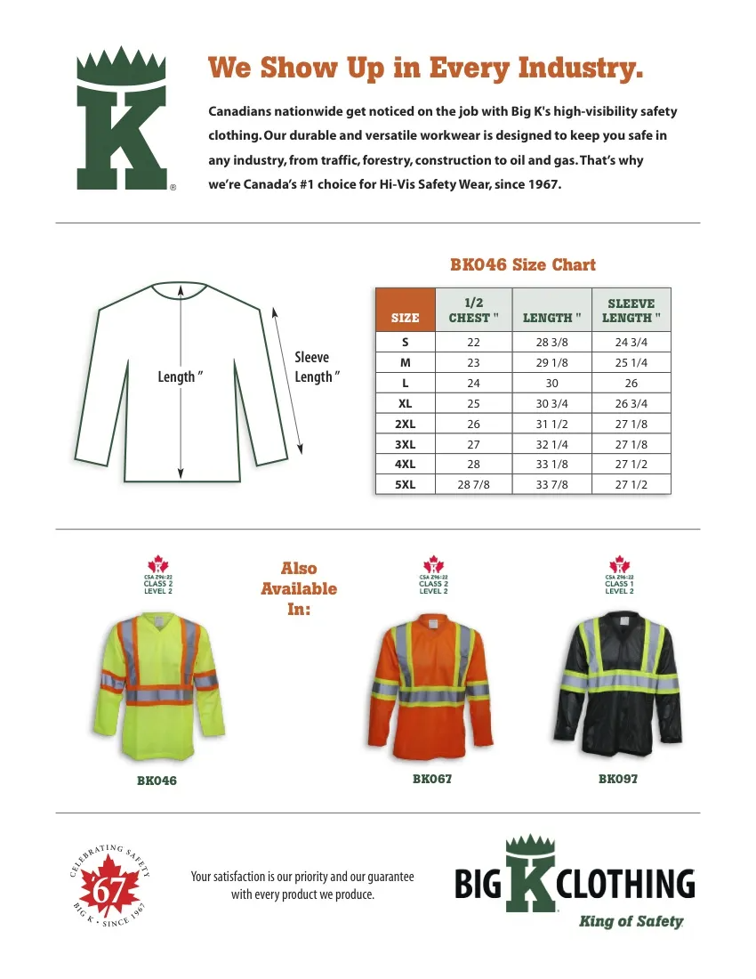 100% Poly Hi-Vis LS Mesh T-Shirt