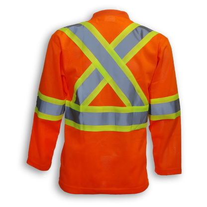 100% Poly Hi-Vis LS Mesh T-Shirt
