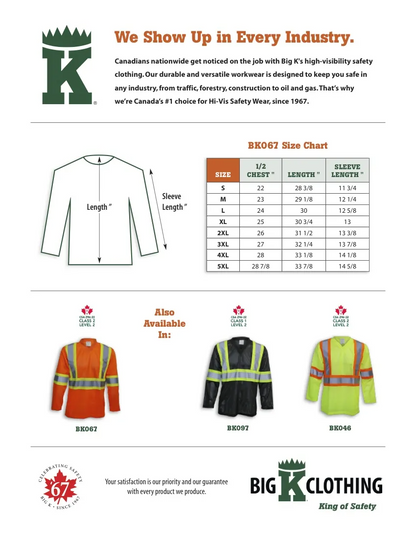 100% Poly Hi-Vis LS Mesh T-Shirt