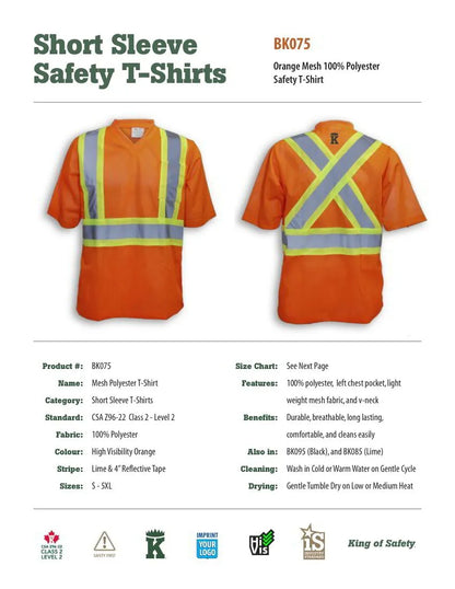 100% Poly Hi-Vis SS Mesh T-Shirt