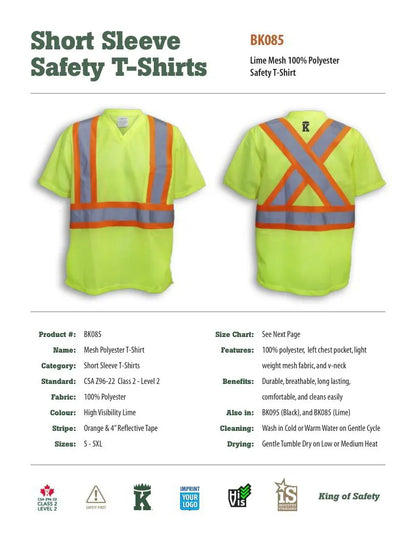 100% Poly Hi-Vis SS Mesh T-Shirt