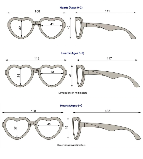 Non-Polarized Heart Sunglasses
