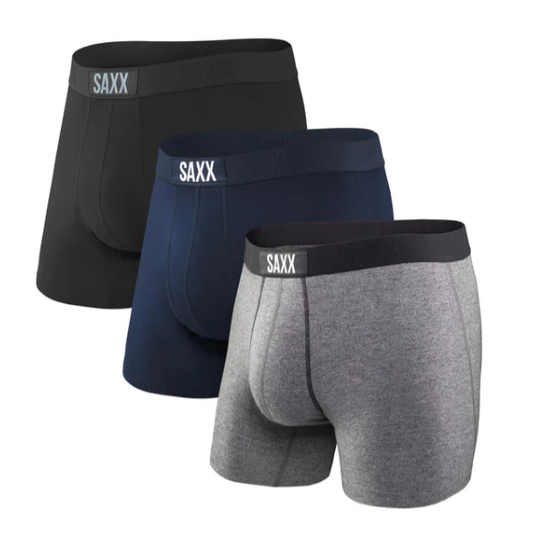 VIBE Xtra Soft Comfort Boxer Brief Fly 3 Pack