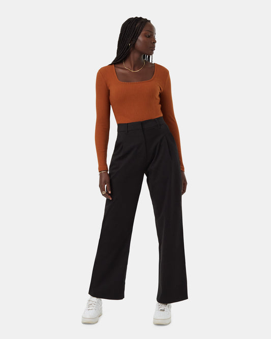 .W Rib Box Neck Longsleeve