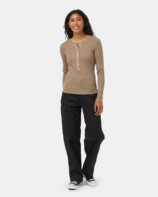 .W Rib Snap Placket Henley