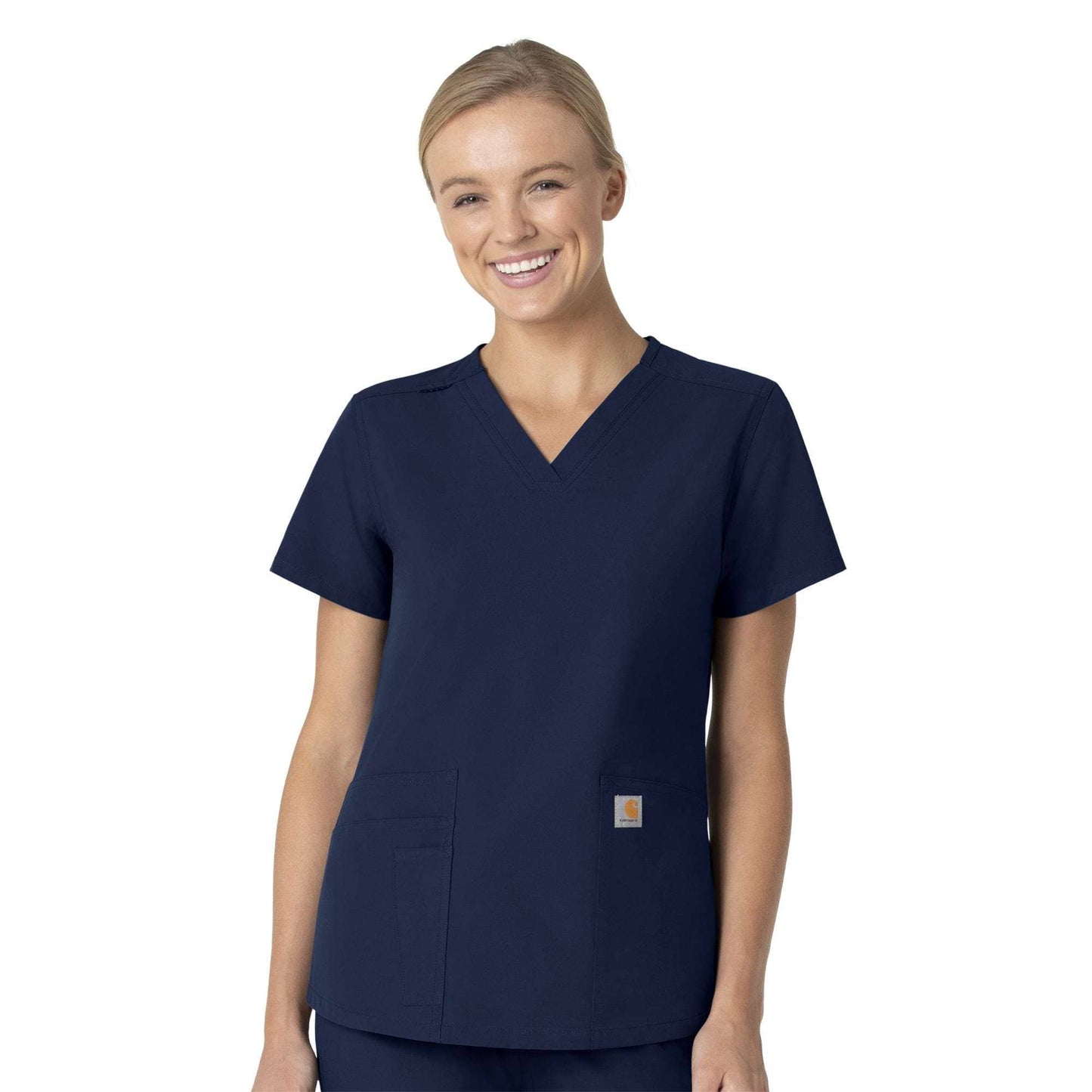 .Womens Multi Pocket V-Neck Top
