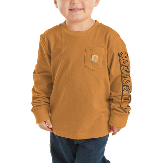 .Boys Long-Sleeve Pocket T-Shirt