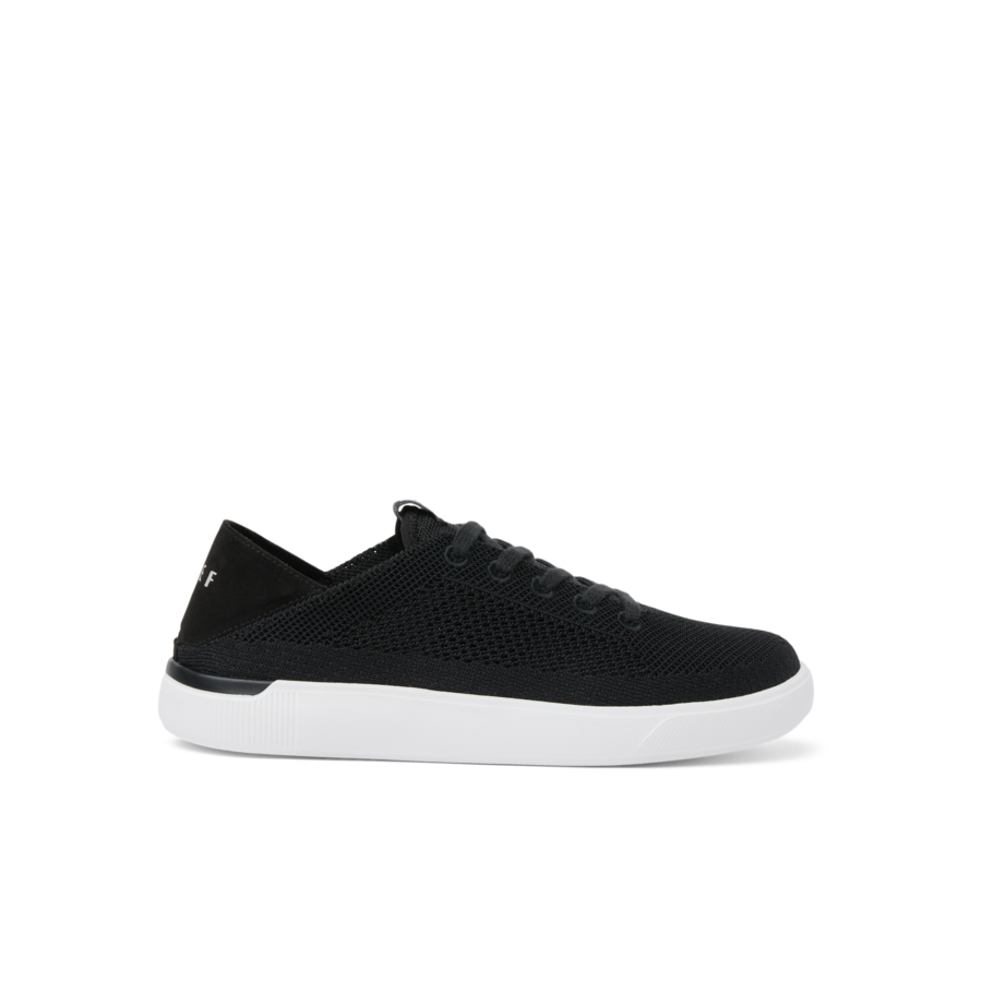 Reef Kids Neptune black mesh sneaker with white sole and laces
