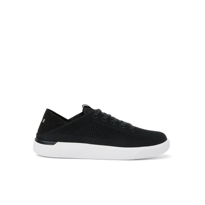 Reef Kids Neptune black mesh sneaker with white sole and laces