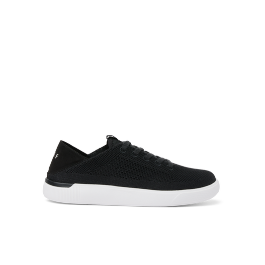 Reef Kids Neptune black mesh sneaker with white sole and laces