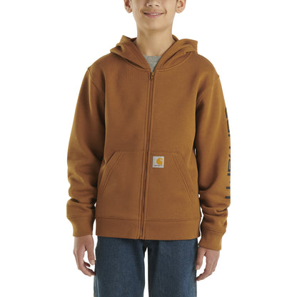 .Boys Long-Sleeve Full-Zip Logo Sweatshirt - Child/Youth