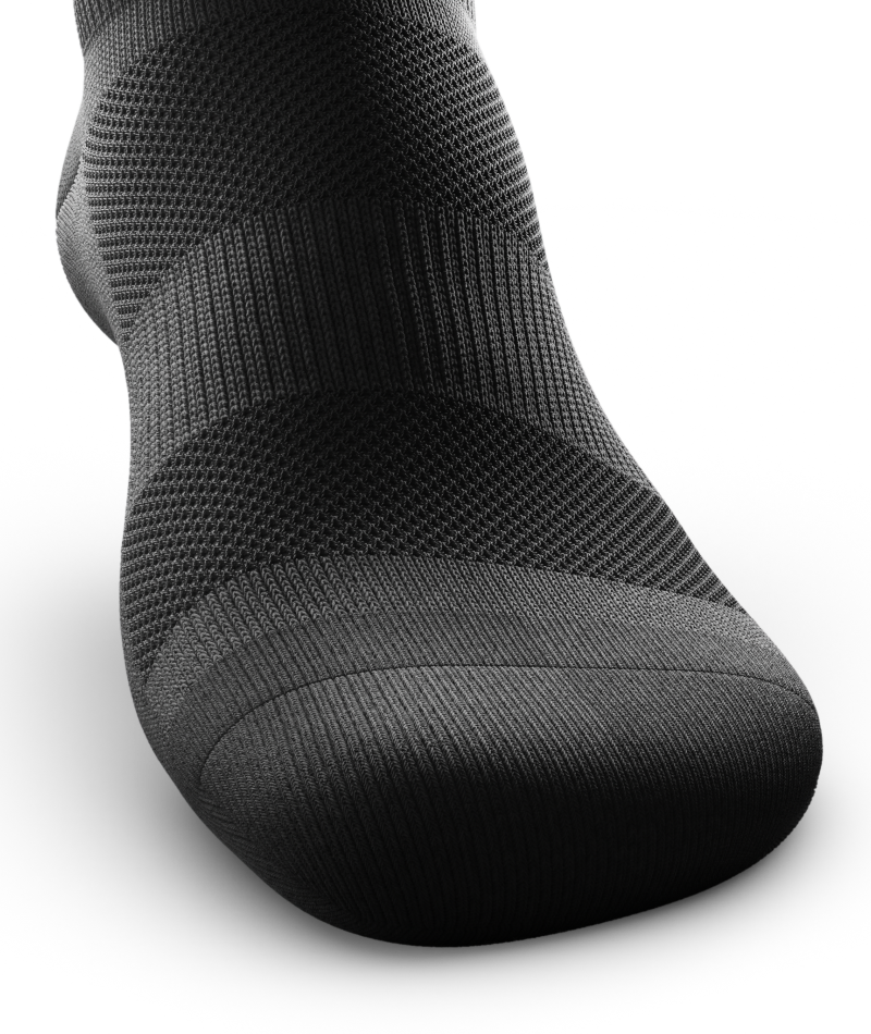 Outway Flagship Ankle Sock in black with structured knit pattern and cushioned sole