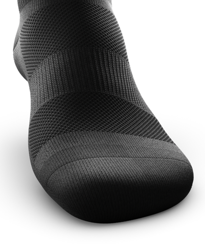 Outway Flagship Ankle Sock in black with structured knit pattern and cushioned sole