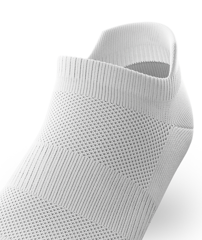 Outway Flagship Ankle Sock in white with textured mesh knit pattern on clean background