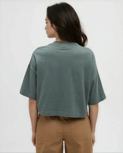 W Parks Landscape Oversized Crop T-Shirt