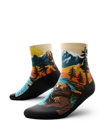 Grizzly Bear Quarter Sock