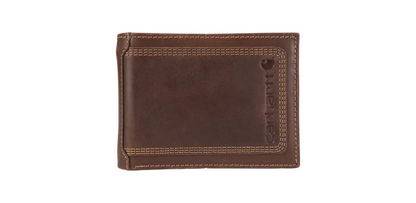 Leather Triple-Stitched Passcase Wallet
