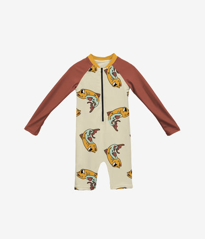 Gone Fishing Toddler LongSleeve Swimsuit