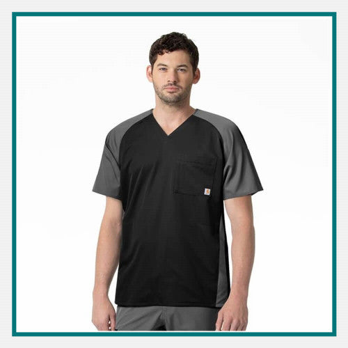2-Tone Raglan Sleeve Scrub Top