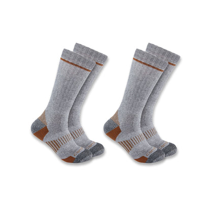 Mens - Midweight Synthetic-Wool Blend Boot Sock 2 Pack