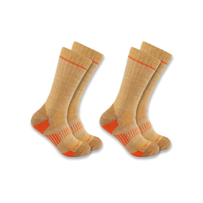 Mens - Midweight Synthetic-Wool Blend Boot Sock 2 Pack