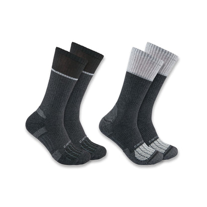 Mens - Force MW Steel Toe Crew Sock 2 Pack