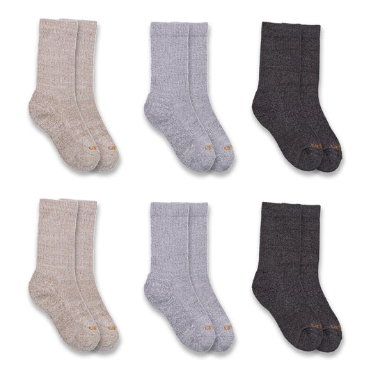 Junior - LW Crew Sock 6 Pack