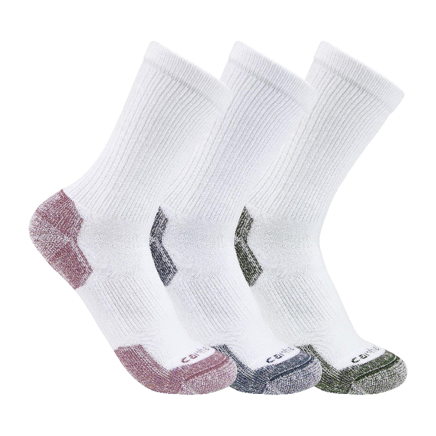 Womens - Midweight Cotton Blend Crew Sock 3 Pack