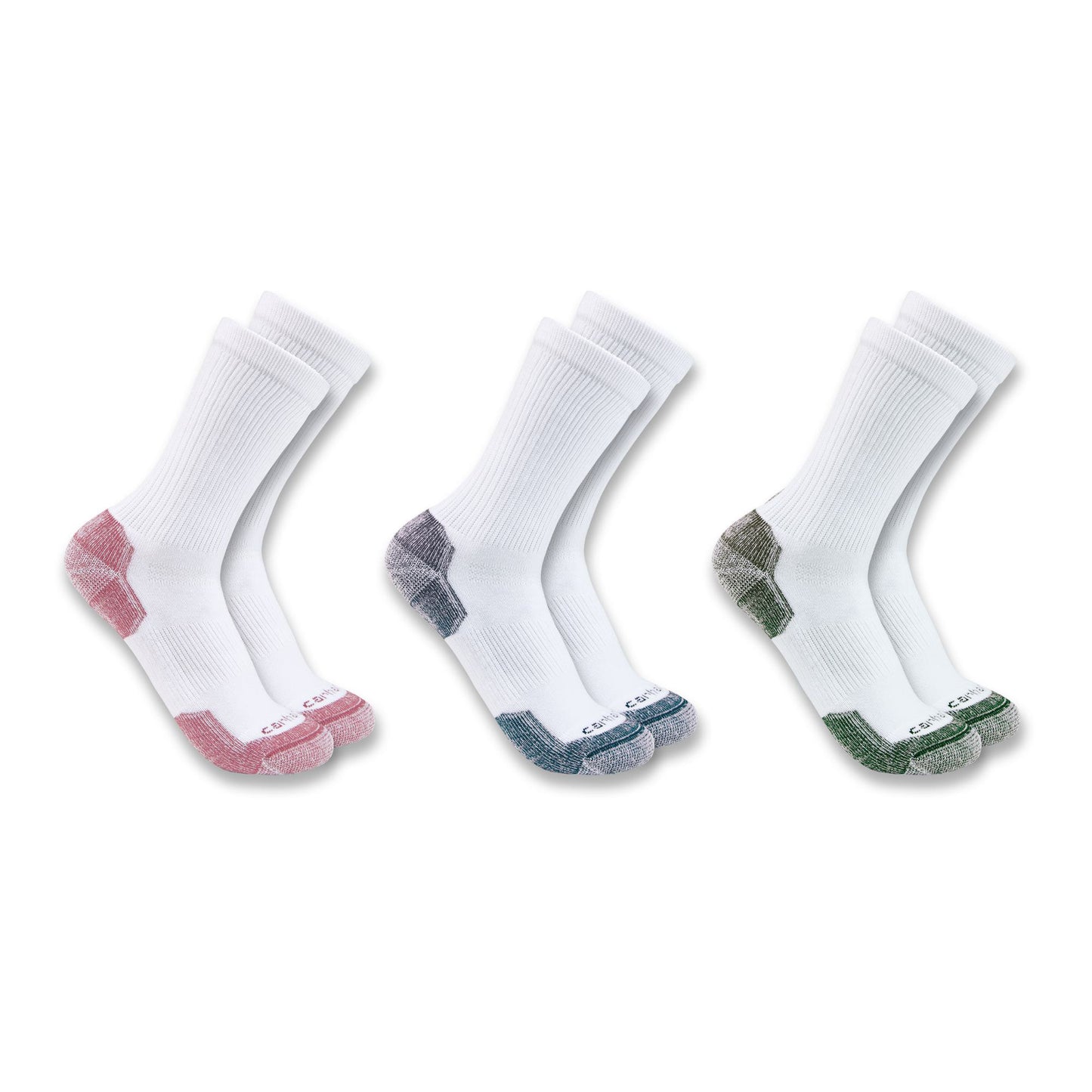 Womens - Midweight Cotton Blend Crew Sock 3 Pack