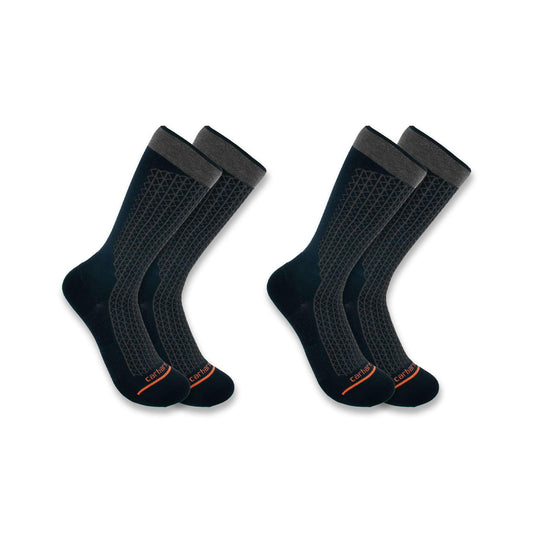Mens - Lightweight Durable Crew Sock 2 Pack