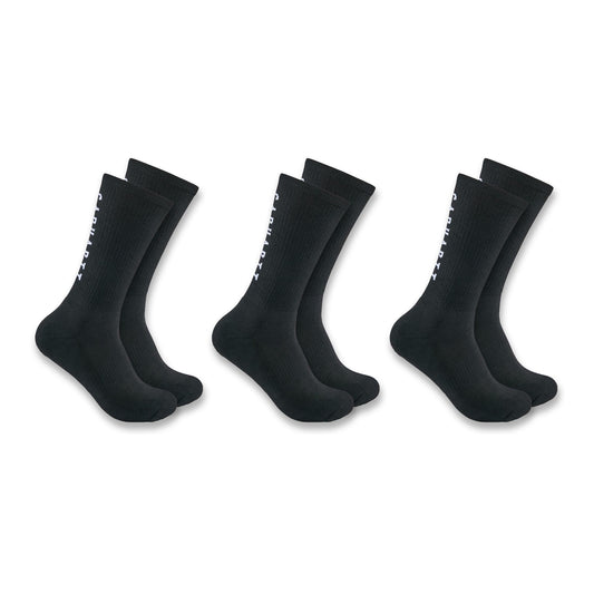 Mens - Force Midweight Logo Crew Sock 3 Pack