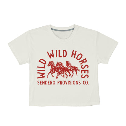 Wild Wild Horses Womens Crop Tee