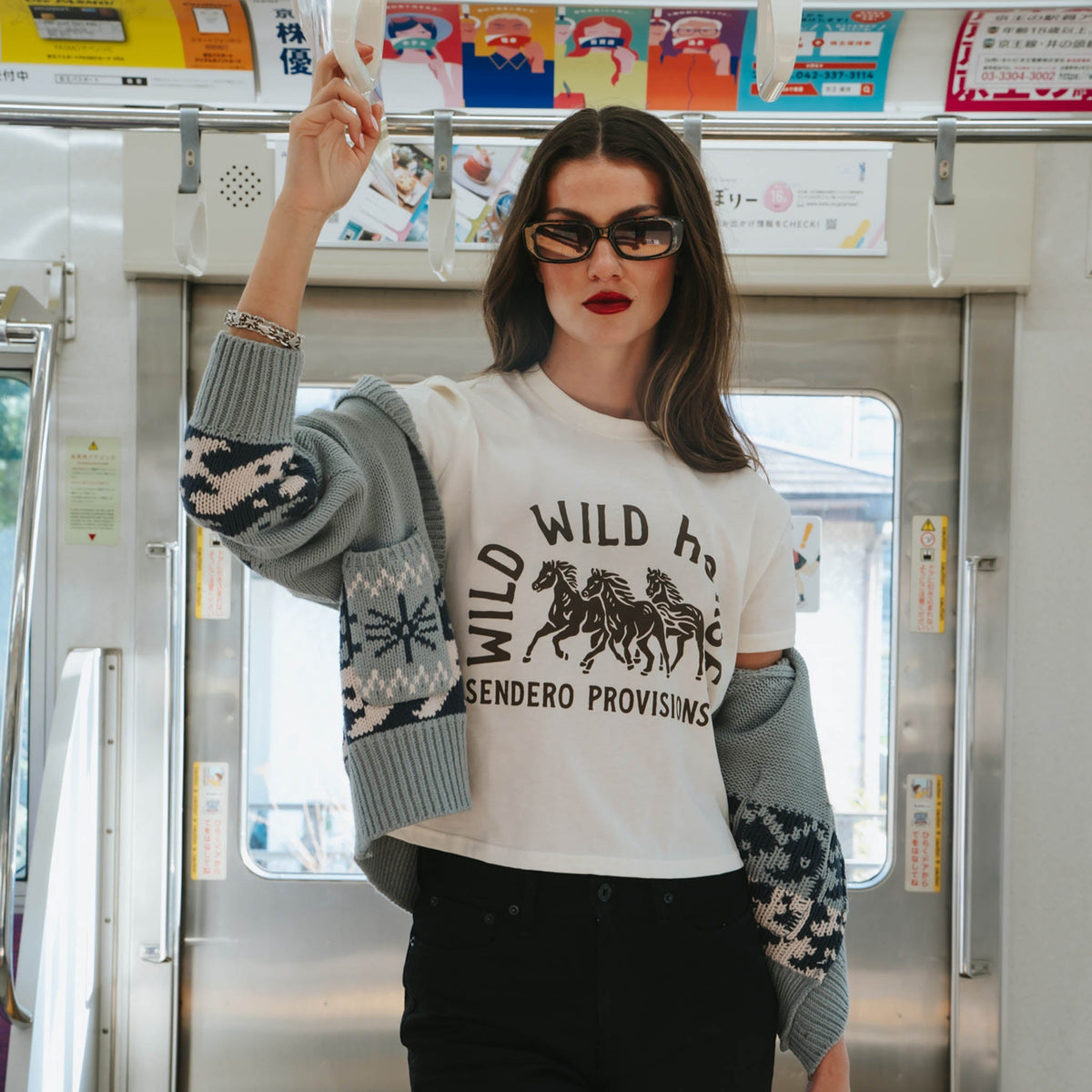 Wild Wild Horses Womens Crop Tee