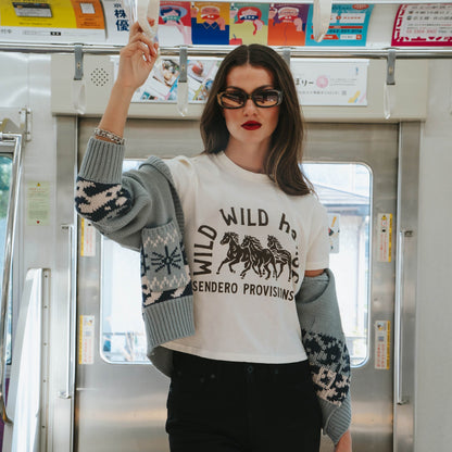 Wild Wild Horses Womens Crop Tee