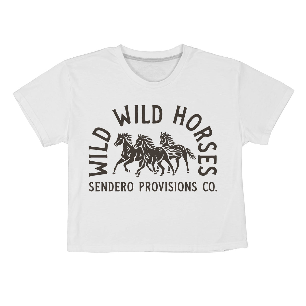 Wild Wild Horses Womens Crop Tee
