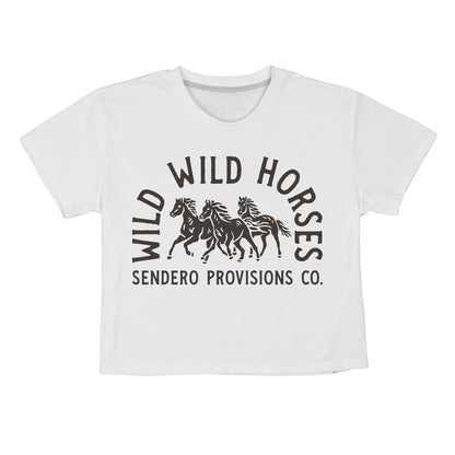 Wild Wild Horses Womens Crop Tee
