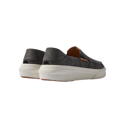 Reef Swellsole Pacific slip-on shoes in charcoal gray with white sole