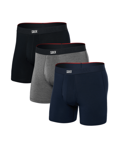 VIBE Xtra Soft Comfort Boxer Brief Fly 3 Pack