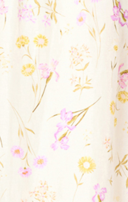 Bubble Sleeve Elastic Waist Maxi Dress