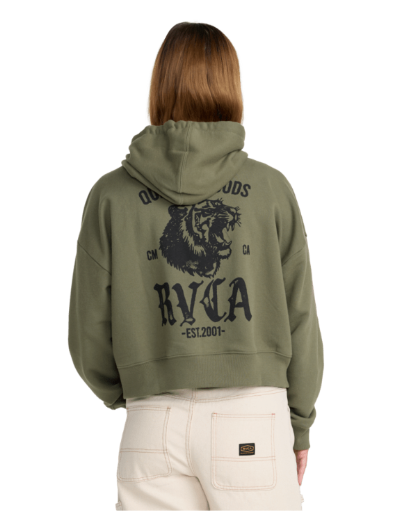 Big Cat Crop Zip Hoodie