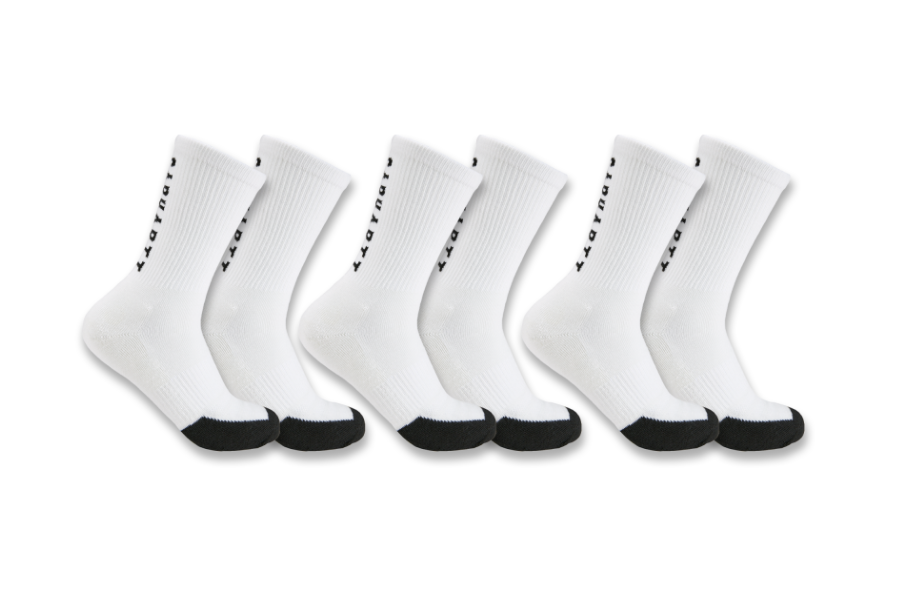 Mens - Force Midweight Logo Short Crew Sock 3 Pack
