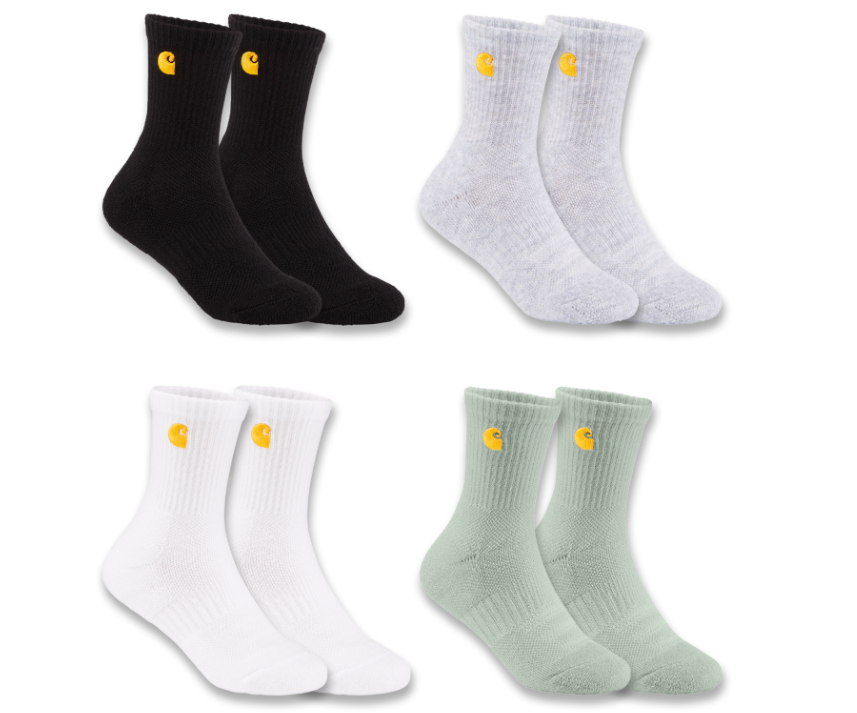 Toddler - Midweight Embroidered Crew Sock 4 Pack