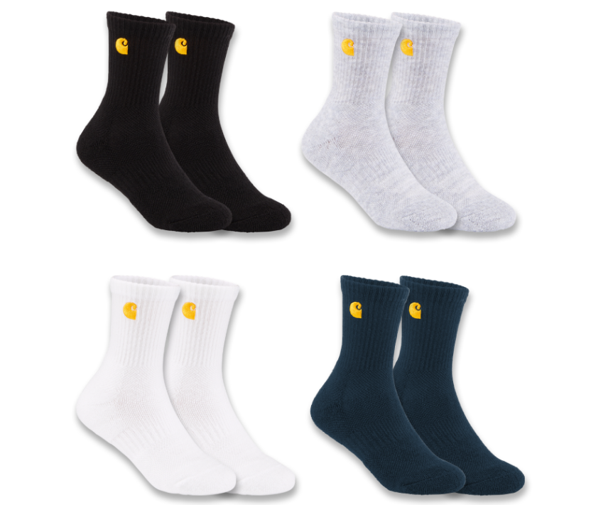 Toddler - Midweight Embroidered Crew Sock 4 Pack