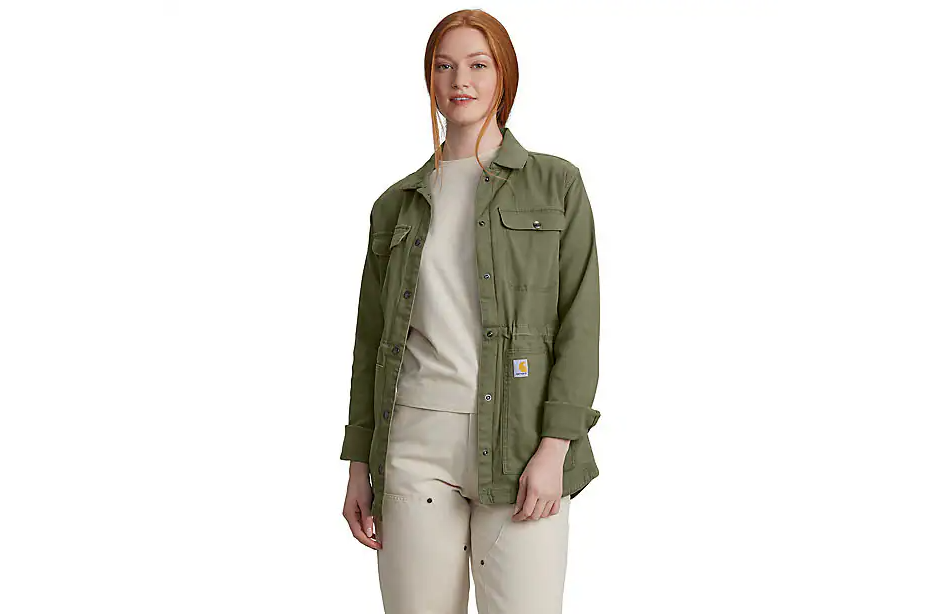 W Tencel Fiber Series Relaxed Fit Canvas Coat - 106850