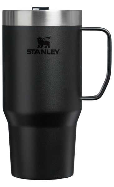 Stanley Everyday Suburban 30oz black insulated travel mug with handle and lid