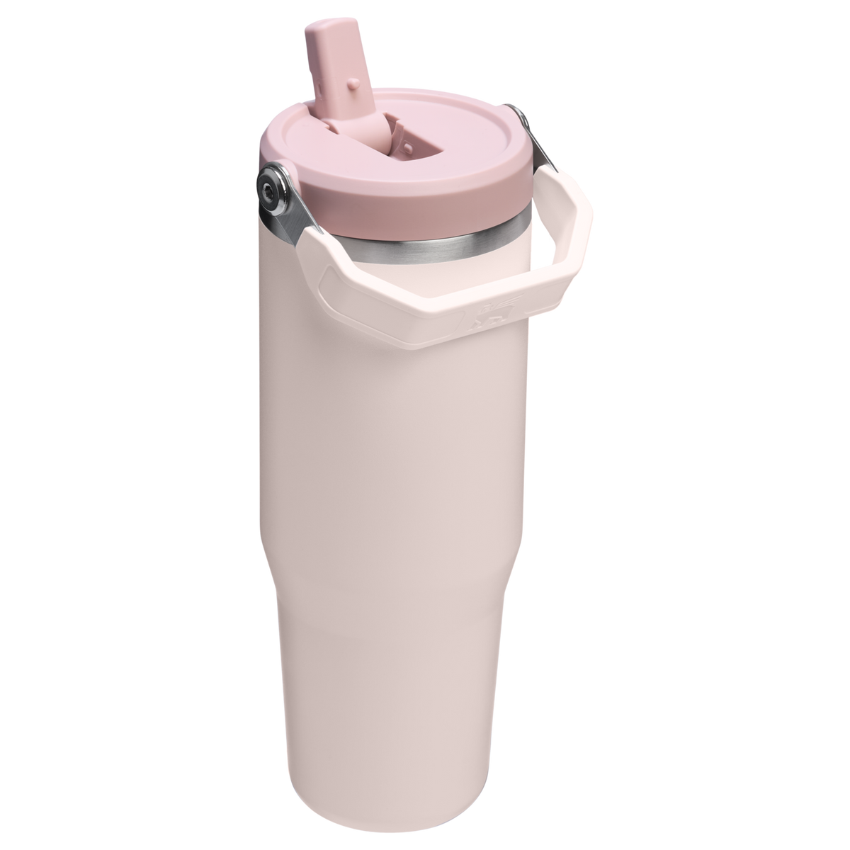 Stanley IceFlow Flip Straw 2.0 Tumbler 30oz in Rose Quartz pink with handle